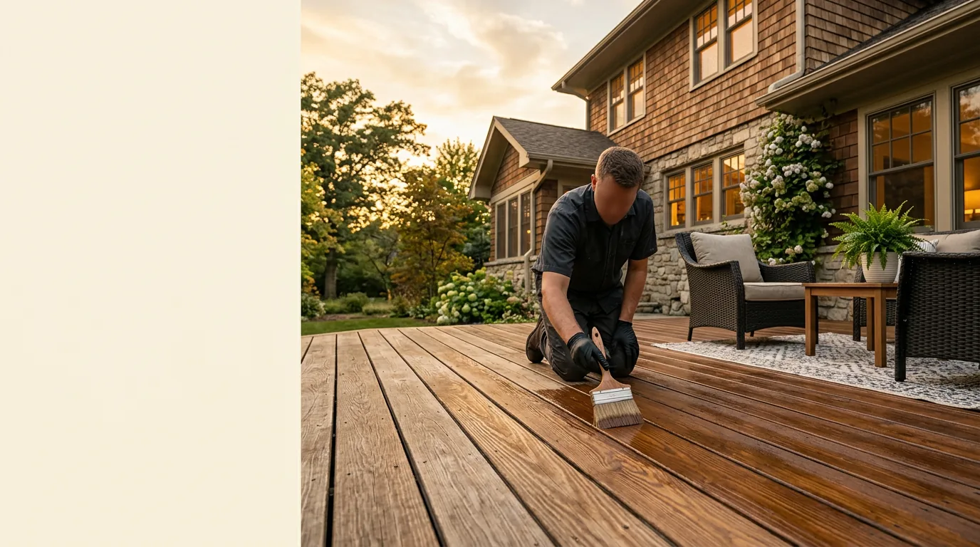 Deck & Fence Staining in progress